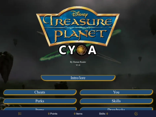 CYOA/TreasurePlanet screenshot