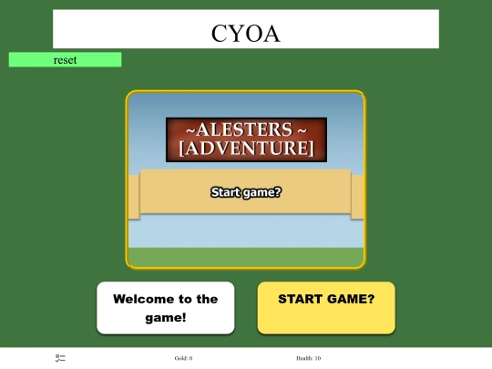 CYOA/ducktest screenshot
