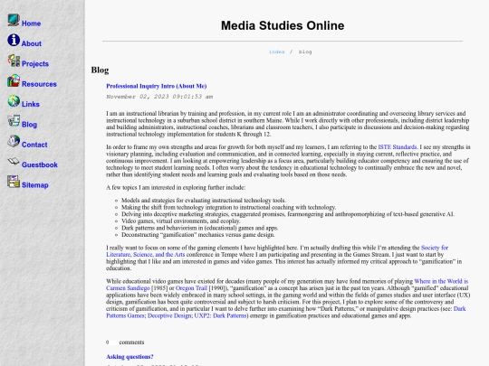 blog screenshot
