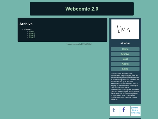 webcomics/archive screenshot