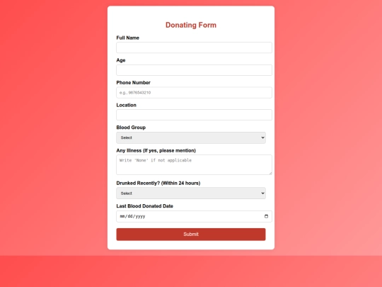 venkat/donate form screenshot