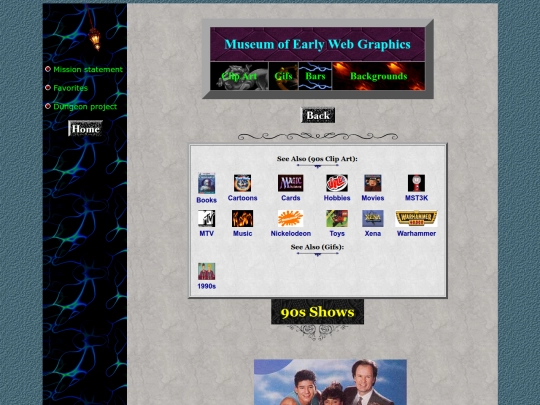 museum/clipart/90sshows screenshot