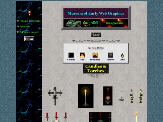 museum/clipart/candles screenshot