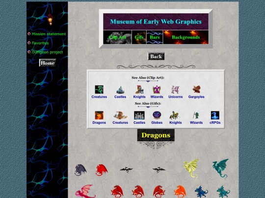 museum/clipart/dragons screenshot