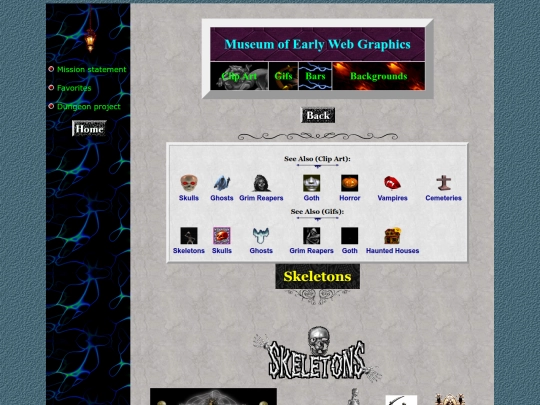 museum/clipart/skeletons screenshot