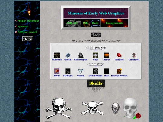 museum/clipart/skulls screenshot
