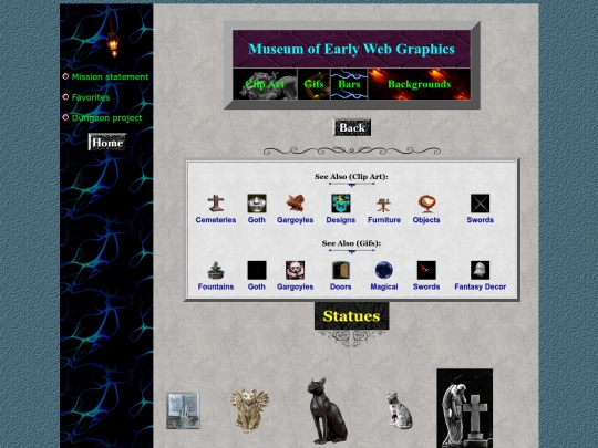 museum/clipart/statues screenshot