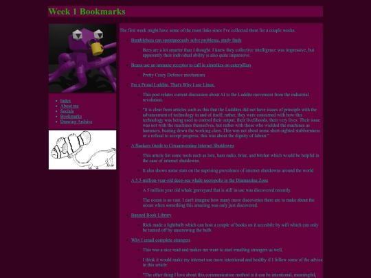 bookmarks/week1 screenshot