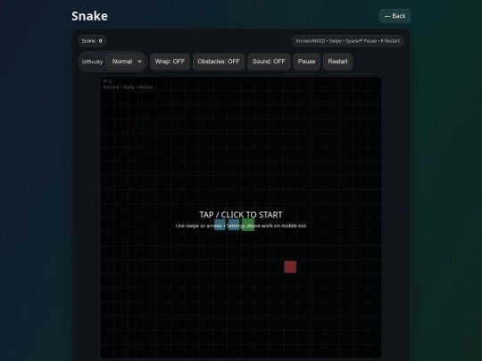Youtube_Tutorials/Games/snake screenshot