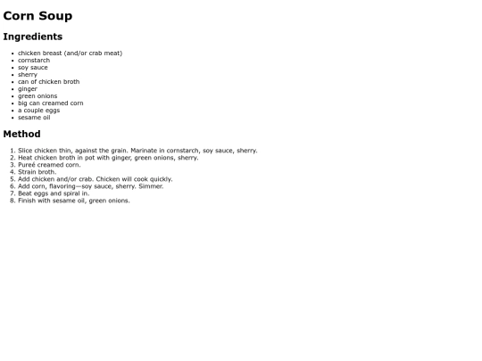 cookbook/Corn_Soup screenshot