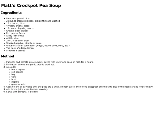 cookbook/Crockpot_Pea_Soup screenshot