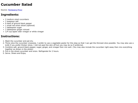 cookbook/Cucumber_Salad screenshot