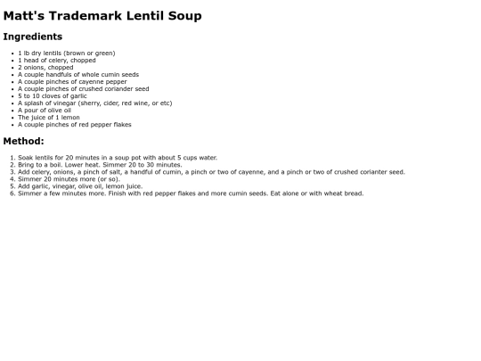 cookbook/Matts_Trademark_Lentil_Soup screenshot
