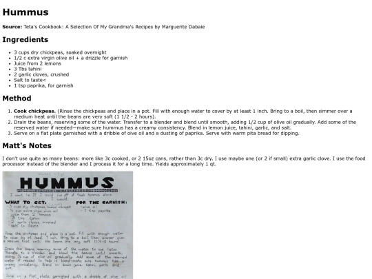 cookbook/hummus screenshot