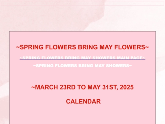 Contests/SPRINGFLOWERSContest/Calendar/CALENDAR screenshot