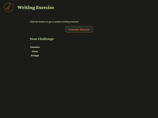 shoebox/writing-exercise screenshot