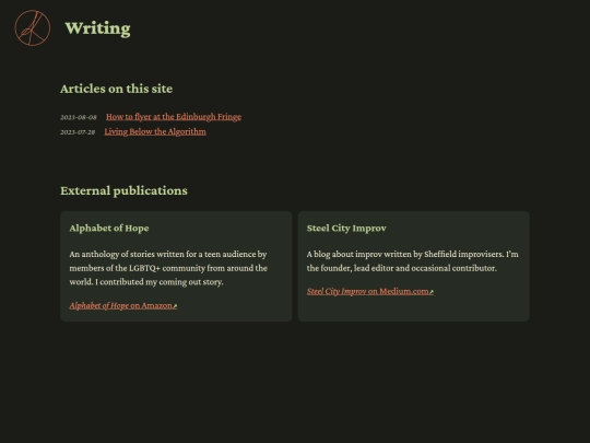 writing screenshot