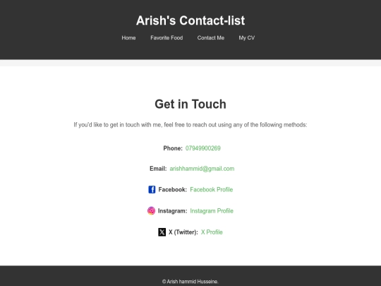 Contactme screenshot