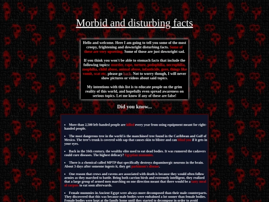 MorbidFacts screenshot