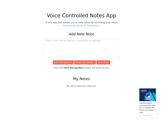 text2speech screenshot