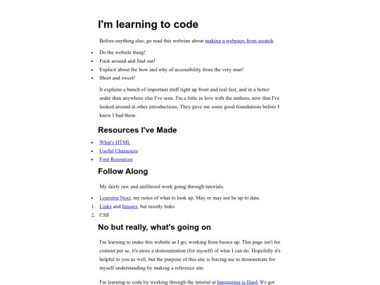 learningwebsite/home screenshot