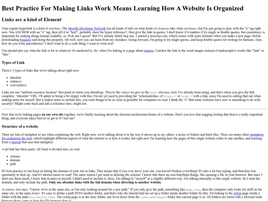 learningwebsite/links-and-images/links screenshot