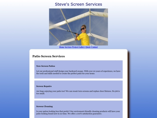 services screenshot