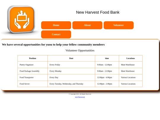 volunteer screenshot