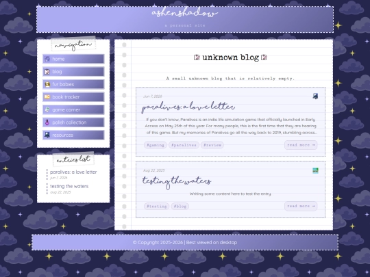 blog screenshot