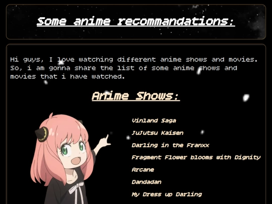 recommandation screenshot