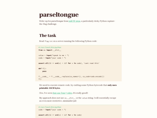 blog/parseltongue screenshot
