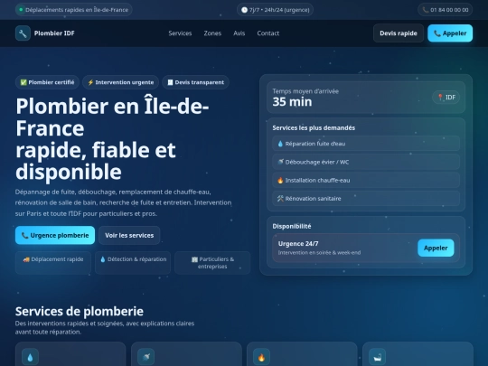 plombier screenshot