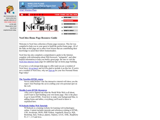 geocities/BHI/resource_guide screenshot