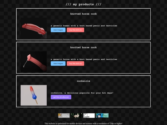 products screenshot