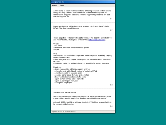 applets/autojournal2a screenshot