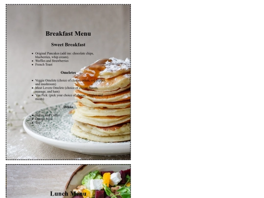 restaurantmenu1 screenshot