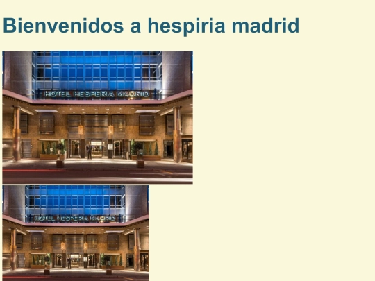 hotel hesperia madrid screenshot