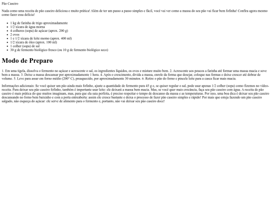 HTML5/receita2 screenshot