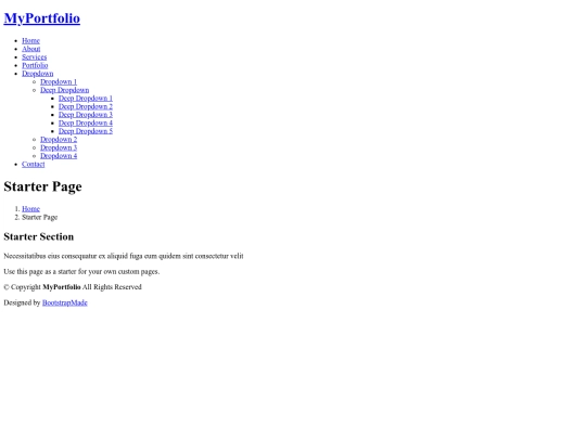 starter-page screenshot