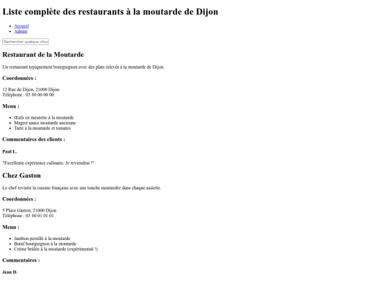 restaurants screenshot