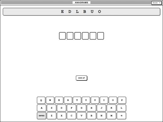anagrams screenshot