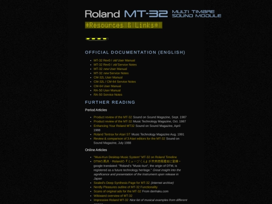 links screenshot