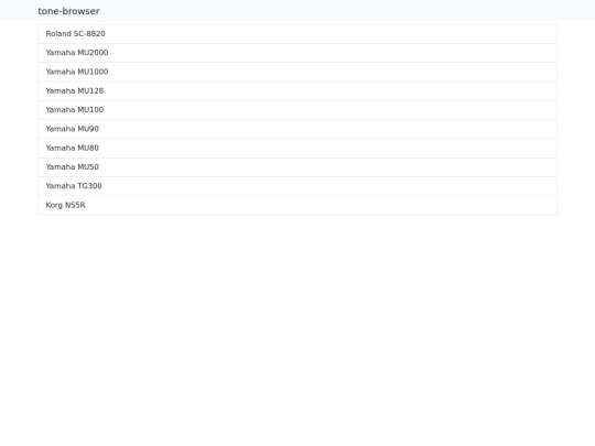 tone-browser screenshot