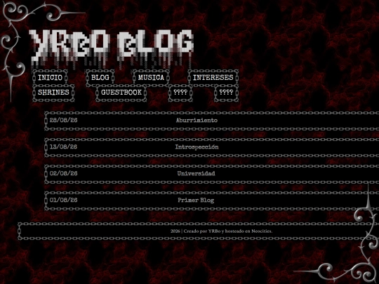 Blog screenshot