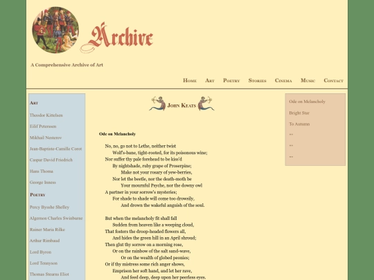 John Keats screenshot