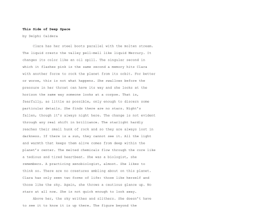 writing/deepspace screenshot