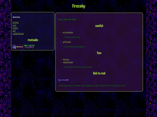 links screenshot
