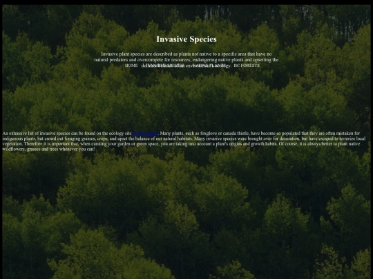 invasivespecies screenshot