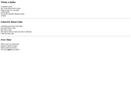 My Poems screenshot