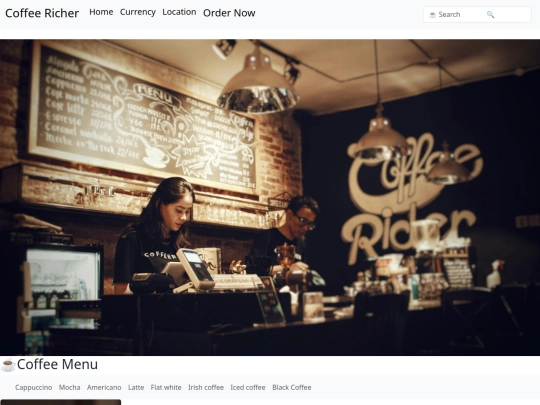 coffee richer/cafe screenshot